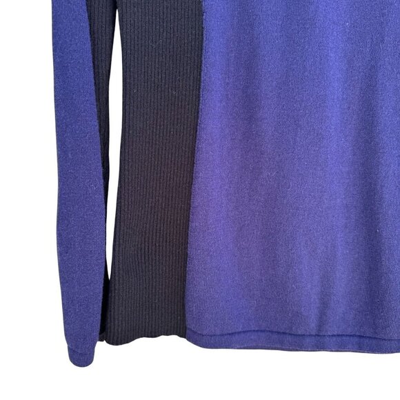 G.I.L.I. Womens Purple & Black Long Sleeve Cotton Blend Knit Sweater Top Size L - Picture 3 of 8